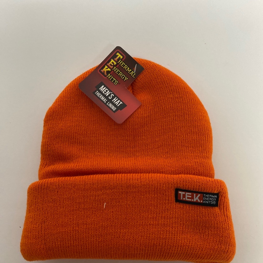 T.E.K Beanie Men’s Hat Thermal lining Orange OS
